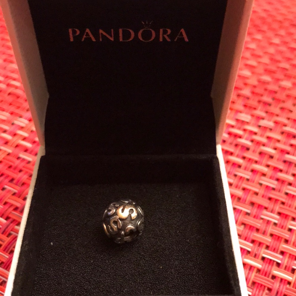 Authentic Silver and Gold PANDORA. letter “S”